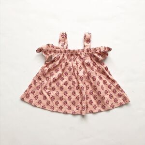 Old Navy cold shoulder floral print top EUC 18-24m